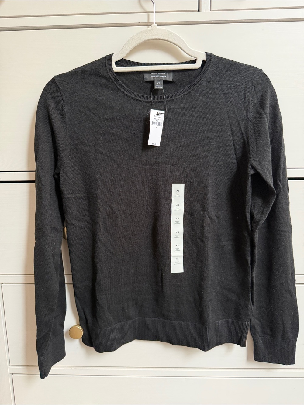 Banana Republic Forever Sweater - Black Crewneck Long-Sleeve